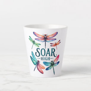 Soar High - Artistic Dragonfly Latte Mug