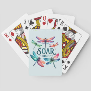 Soar High - Dragonfly Colourful Inspirational Playing Cards