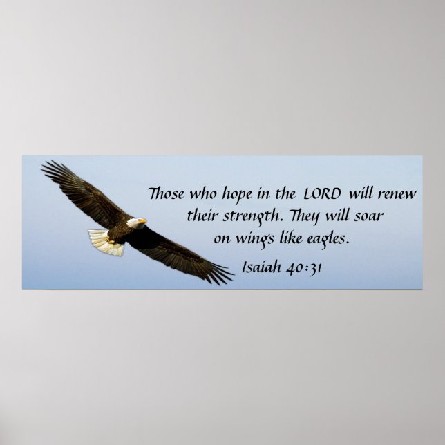 Soar like an eagle bible verse Isaiah 40:31 poster (Front)
