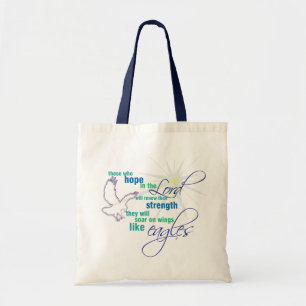 Soar on Wings Christian Scripture tote bag