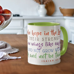 Soar on Wings Like Eagles Christian Gift Mug