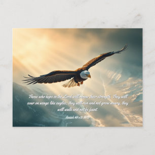 Soar on wings like eagles    postcard