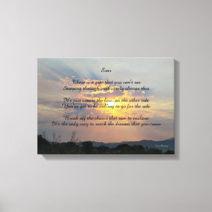 Soar poem stretch canvas print