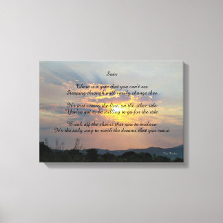Soar poem stretch canvas print
