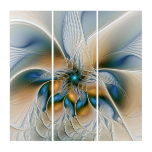 Soaring, Abstract Fantasy Fractal Art Triptych