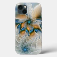 Soaring, Abstract Fantasy Fractal Art With Blue