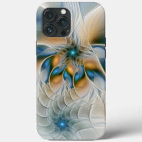 Soaring, Abstract Fantasy Fractal Art With Blue