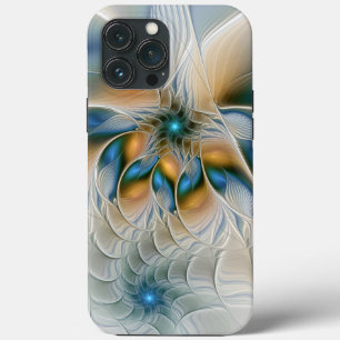 Soaring, Abstract Fantasy Fractal Art With Blue iPhone 13 Pro Max Case