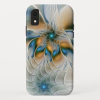 Soaring, Abstract Fantasy Fractal Art With Blue