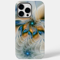 Soaring, Abstract Fantasy Fractal Art With Blue