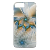 Soaring, Abstract Fantasy Fractal Art With Blue