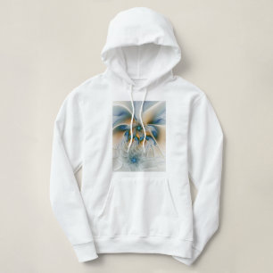 Soaring, Abstract Fantasy Fractal Art With Blue Hoodie