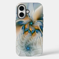 Soaring, Abstract Fantasy Fractal Art With Blue