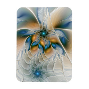 Soaring, Abstract Fantasy Fractal Art With Blue Magnet