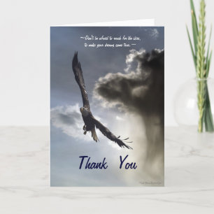 Soaring American Bald Eagle Thank You Card