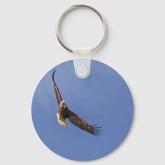 Soaring Bald Eagle Key Ring (Front)