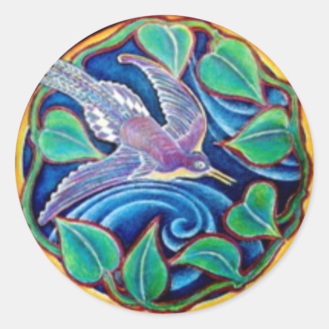 Soaring Bird Mandala Sticker (Front)