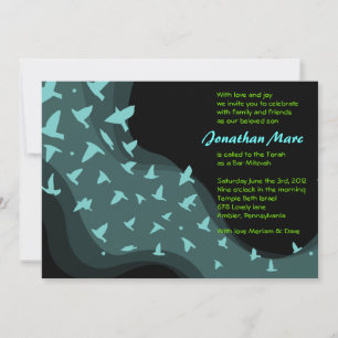 SOARING BIRDS Bar or Bat Mitzvah Invitation