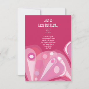 SOARING BUTTERFLY Bat Mitzvah Reception Card