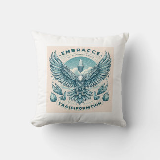 Soaring Crystal Eagle – Symbol of Transformation Cushion