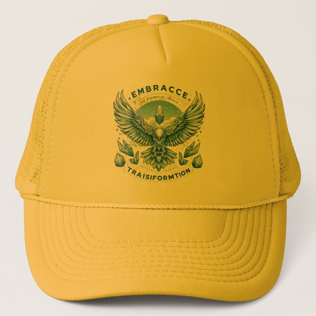 Soaring Crystal Eagle – Symbol of Transformation Trucker Hat (Front)