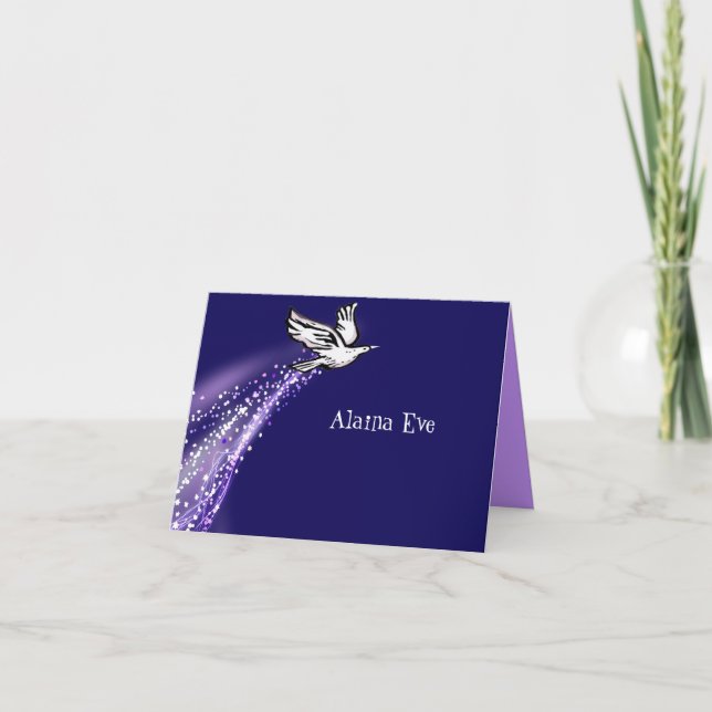 Soaring Dove Bat Bar Mitzvah Invitation Thank you (Front)