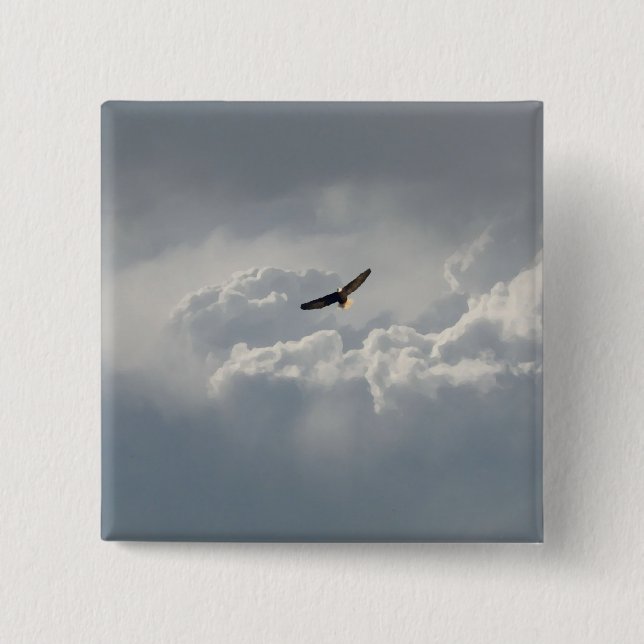 Soaring Eagle 15 Cm Square Badge (Front)