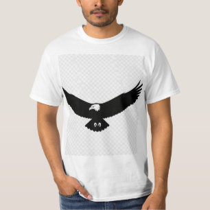 Soaring Eagle with Wings Spread – Minimalist Vecto T-Shirt