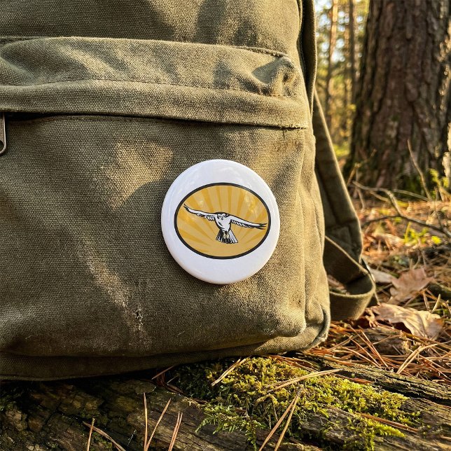 Soaring Falcon Bold Bird of Prey 7.5 Cm Round Badge (Creator Uploaded)