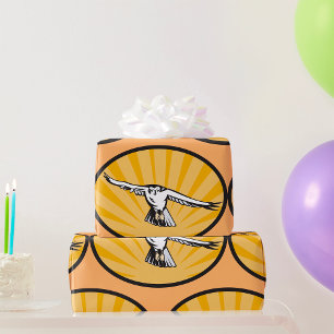 Soaring Falcon Bold Bird of Prey Wrapping Paper