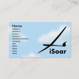 Soaring Gliding Sailplane Glider Business Card