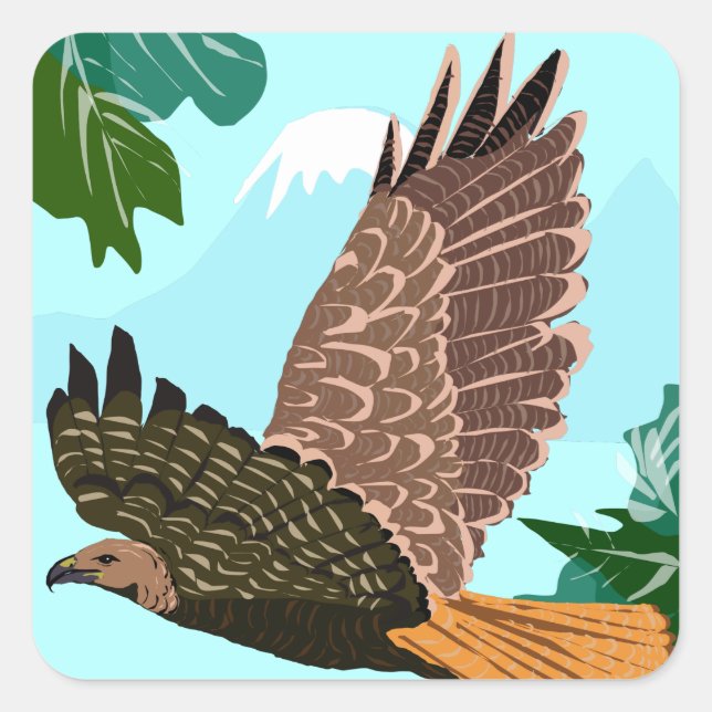 Soaring Hawk Gift Tag  (Front)
