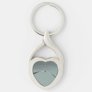 Soaring Laughing Gull Key Ring