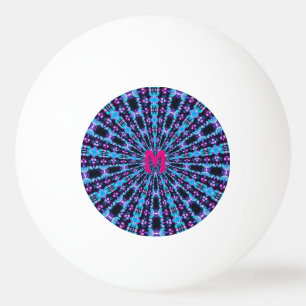 Soaring Lights in a Midnight Sky w/Monogram Letter Ping Pong Ball