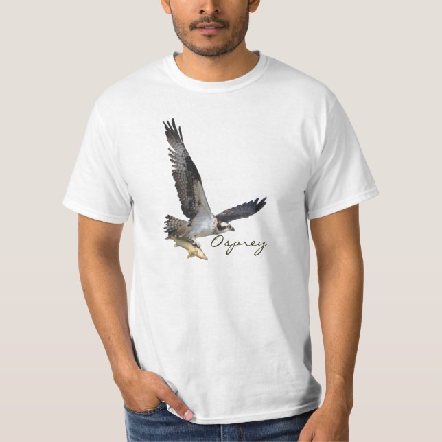 Soaring Osprey Fish Hawk with Fish Catch Shirt (Front)
