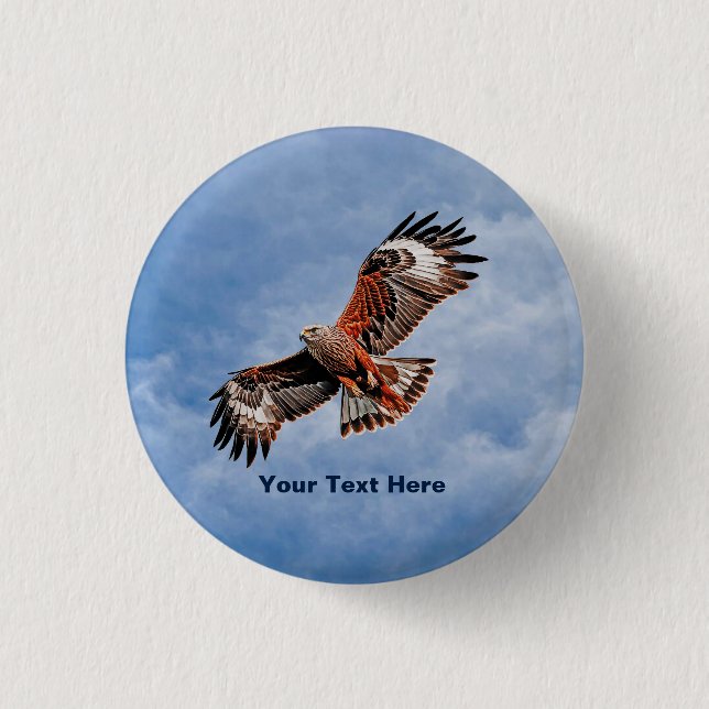Soaring Red Kite 3 Cm Round Badge (Front)
