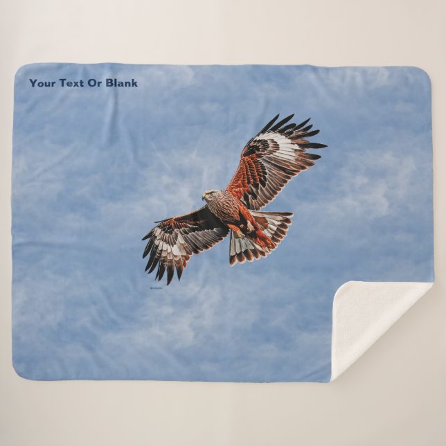 Soaring Red Kite Sherpa Blanket (Front (Horizontal))