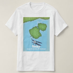 Soay Inner Hebrides of Scotland map T-Shirt