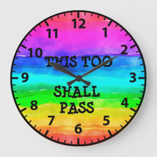Sober 12 Step Sobriety Recovery Rainbow Clock