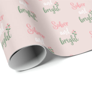 Sober and Bright Pink Xmas Gift Wrapping Paper