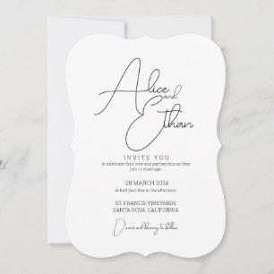 Sober and Elegant Wedding invitation