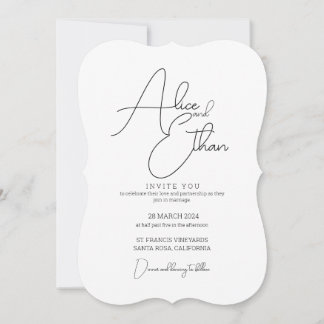 Sober and Elegant Wedding invitation