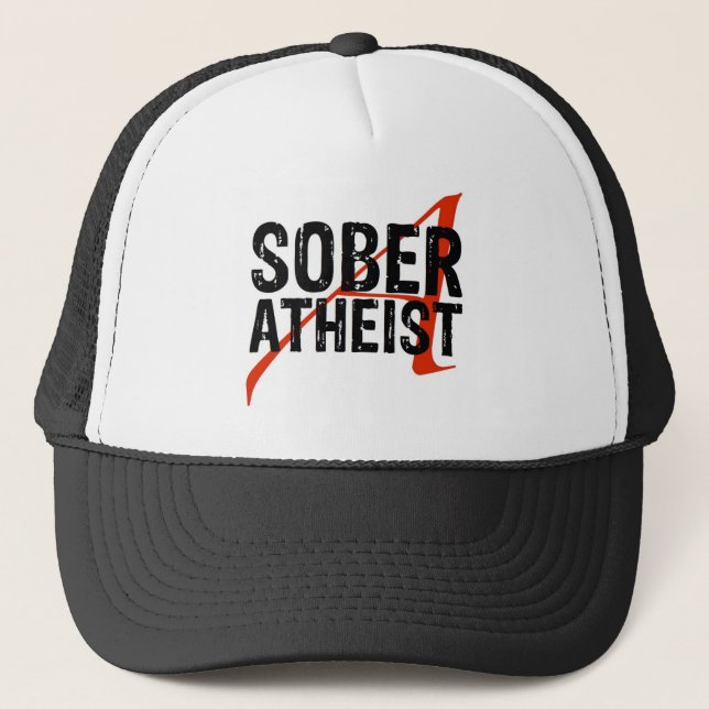 Sober Atheist Trucker Hat (Front)