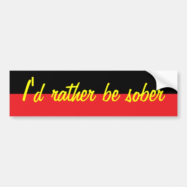 sober bumper sticker (Front)