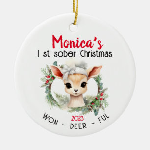 Sober Christmas Ceramic Tree Decoration