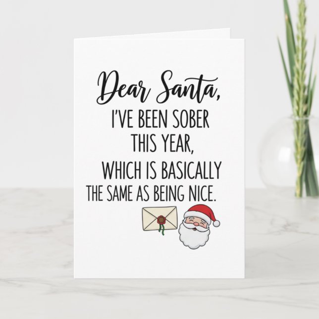Sober christmas holiday card (Front)