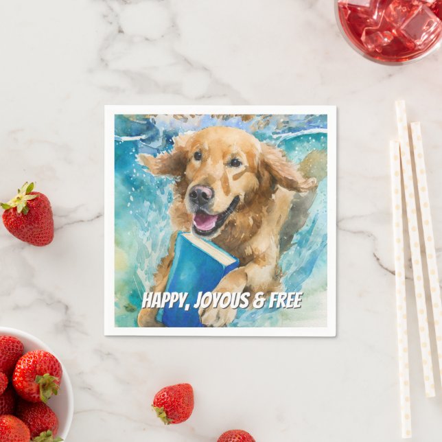 Sober Dog Big Book Recovery | Custom Text Napkin (Insitu)