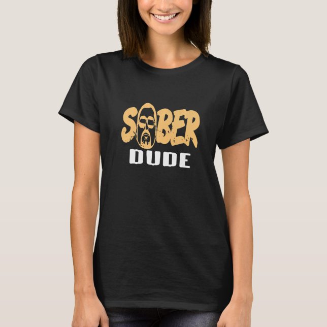 Sober Dude Retro Sobriety Designs Present Premium T-Shirt (Front)