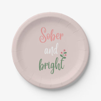 Sober Holiday Party Pink Themed Christmas Napkins Paper Plate