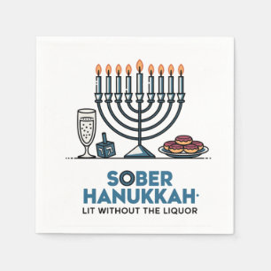 Sober Jew Hanukkah Lit Without The Liquor Jewish Napkin